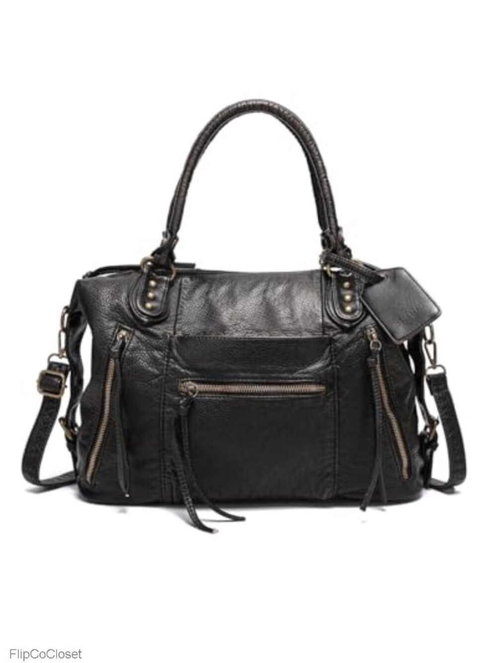Vegan Leather City Tote Bag for Women Vintage Y2K Large Hobo Purse